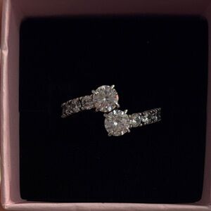 Pandora Sparkling Overlapping Band Ring